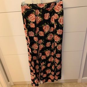 Black floral Topshop skirt